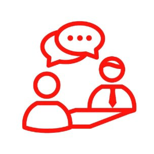 two person icon talking